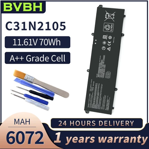 Imagen 1 del producto BVBH C31N2105 70Wh 6072mah/5895mah batería para ASUS Vivobook 14X/15X/16X ZenBook 14X,UX3404VA,UX3404VC Vivobook Pro 15