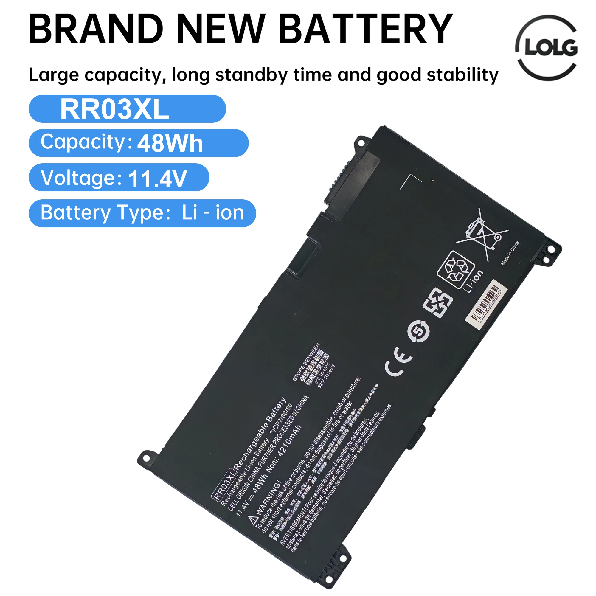 RR03XL Laptop Batte…