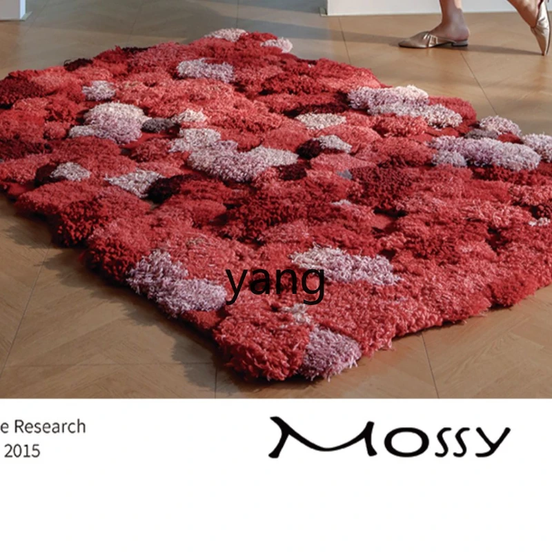 

Yjq Flower Sea Red Handmade Red Carpet Living Room Villa Wool Retro High-Grade Bedroom