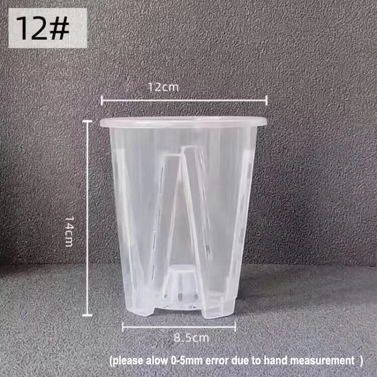 10x 12cm Root Control Transparent Flower Pot cup Breathable For Phalaenopsis Orchid Planting Stomata FlowerPot Gardening tool B4