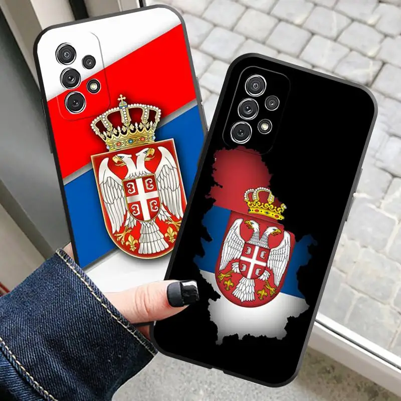 Serbian Flag Phone Case For Samsung S20 Fe Lite S21 S30 Ultra S21Fe S10 S9 E Plus Macia Soft Silicone Cover