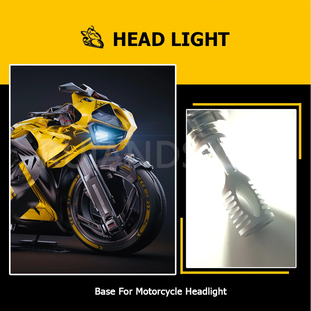 RUIANDSION P26S LED Motorcycle Headlight Scooter Light Motorbike bulbs Moto Front Headlamp Head Light 9V-85V 6000K