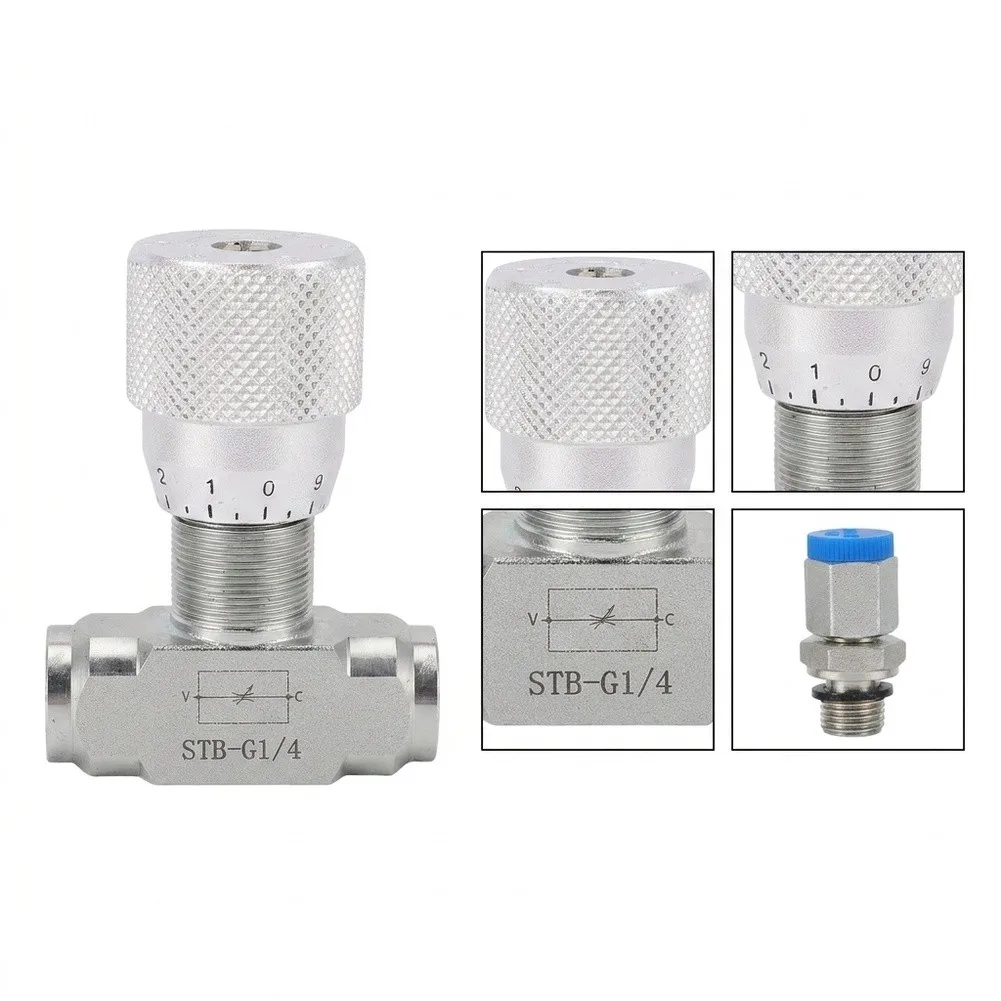 Hydraulic Flow Control Valve For STB G1/4 Hydraulic Flow Control Valve For 0.8-2 for ton Excavators 06+08L Fittings Kit
