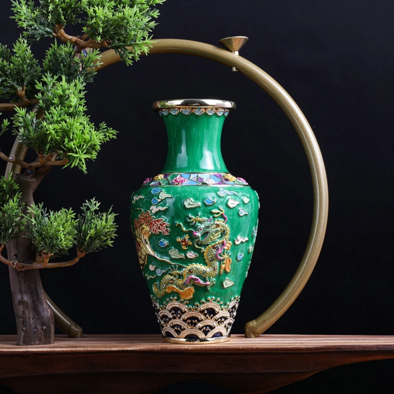 

SHINNYGIFTS ваза с двойным драконом ручной росписи, декоративная коробка, роскошное маленькое украшение