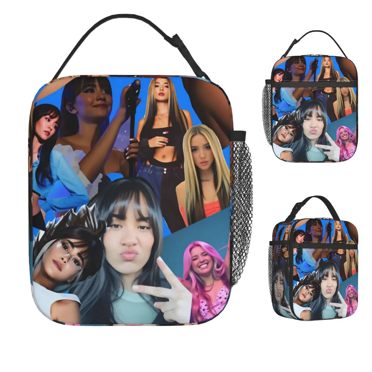아이타나스 콜라주 런치백 휴대용 도시락 가방 사무실 프린트 쿨러백 레저 방수 보온 토트 핸드백
