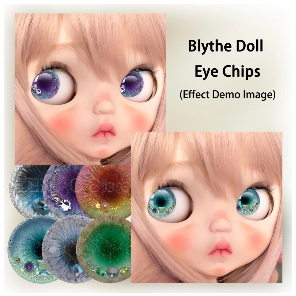 Classic Universal Theme Blythe Doll Eyes Glass Round Eyes Cabochon Dome Dragon Cat Eye Toys Jewelry MIX Pupil Eye MS018