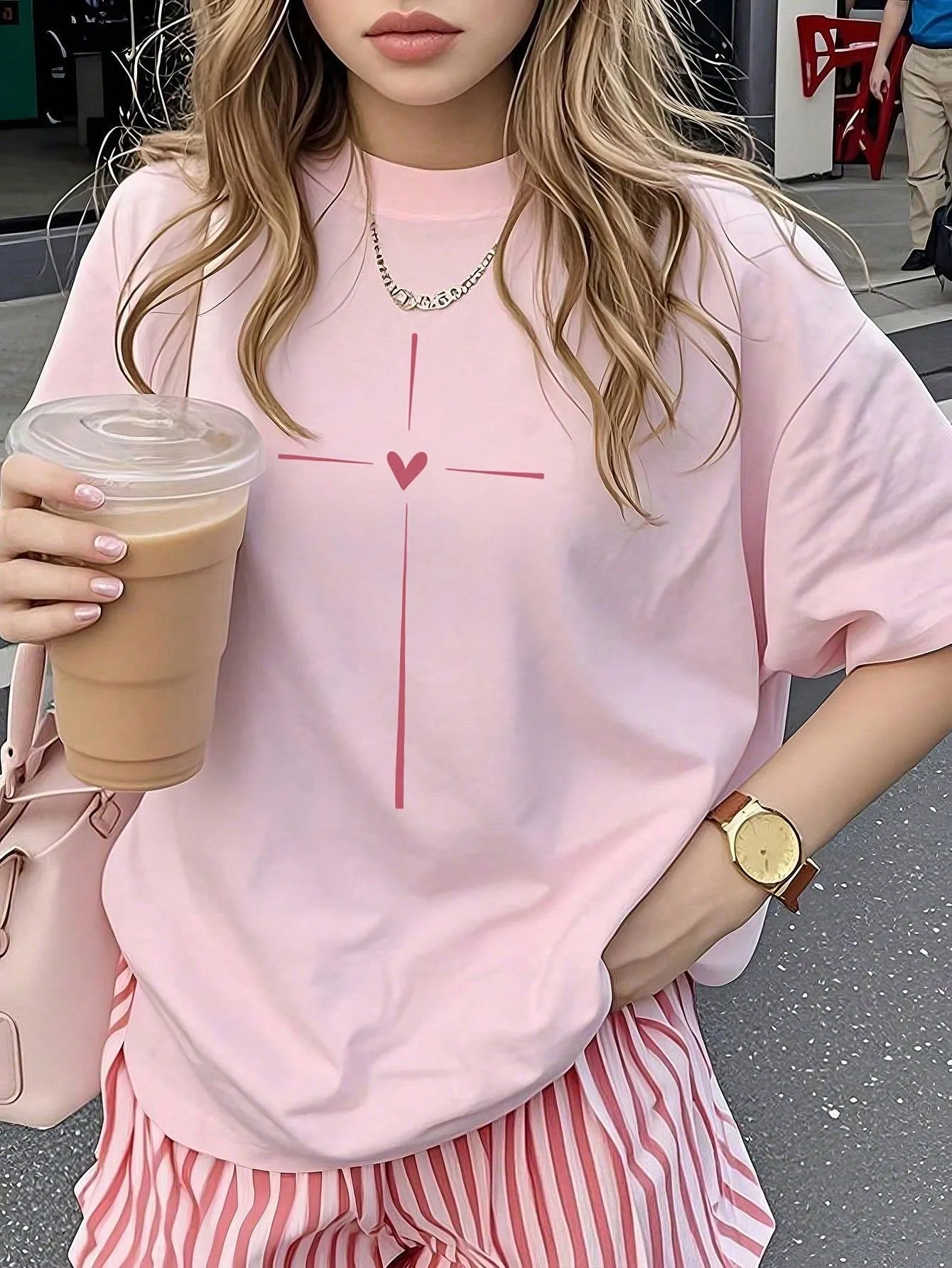 2026 Summer New Street Fashion Casual Versatile Comfortable Soft 3D Heart Pattern Printed Women's Short-Sleeve Shorts Set