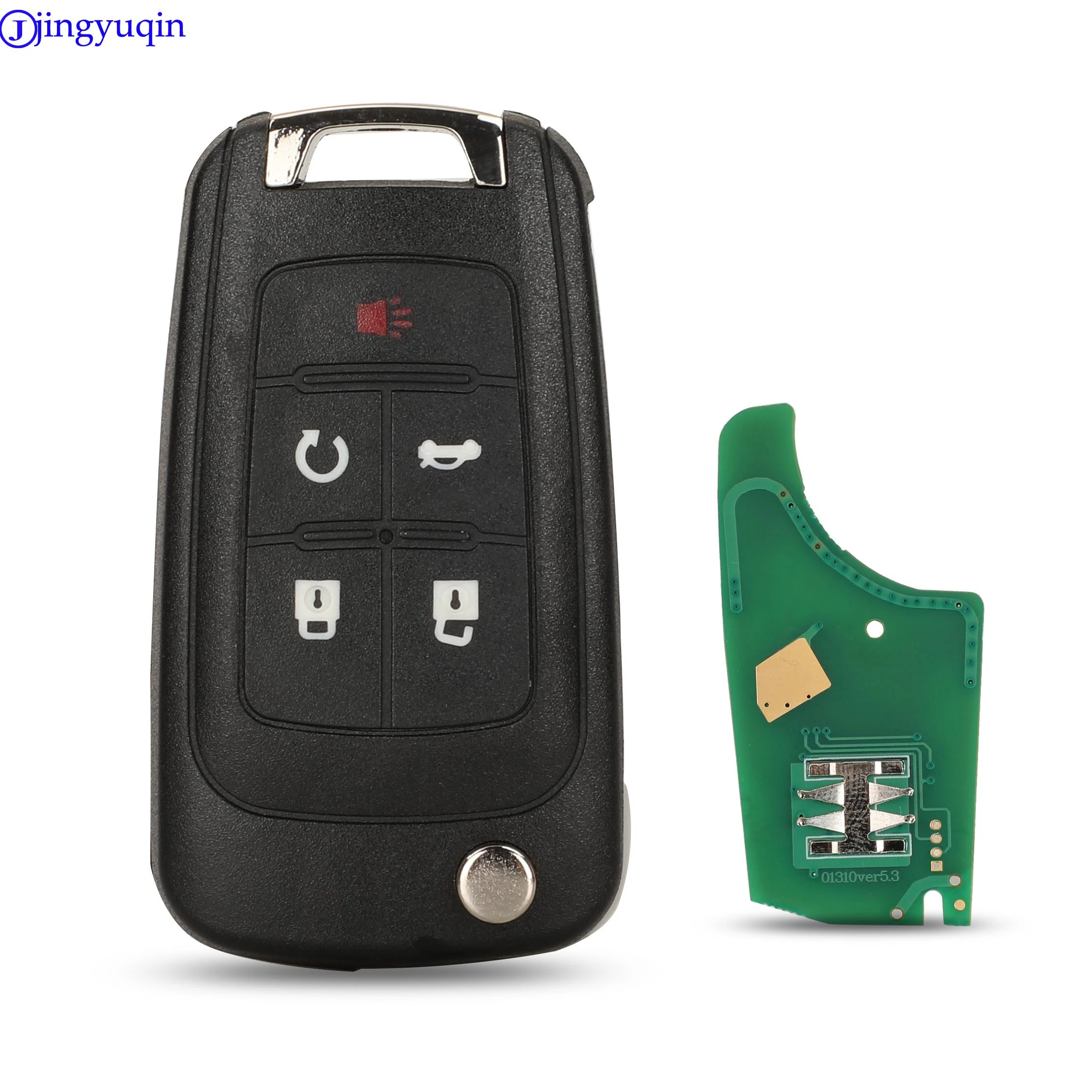 Jingyuqin kunci mobil Remote, kunci mobil Remote untuk Chevrolet Cruze Epica Lova Camaro Impala 433/315MHz ID46 Chip Alarm Fob