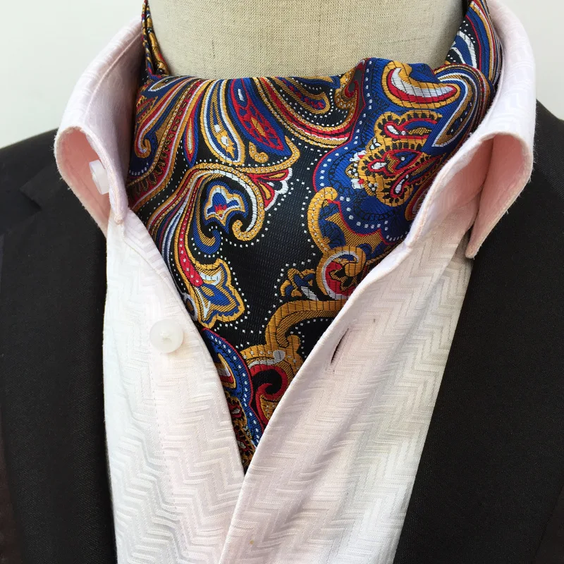 

Fashion Paisley Jacquard Scarf Polyester Cravat Ascot for Man Casual Daily Neckties Suit Accessories Tie Wholesale