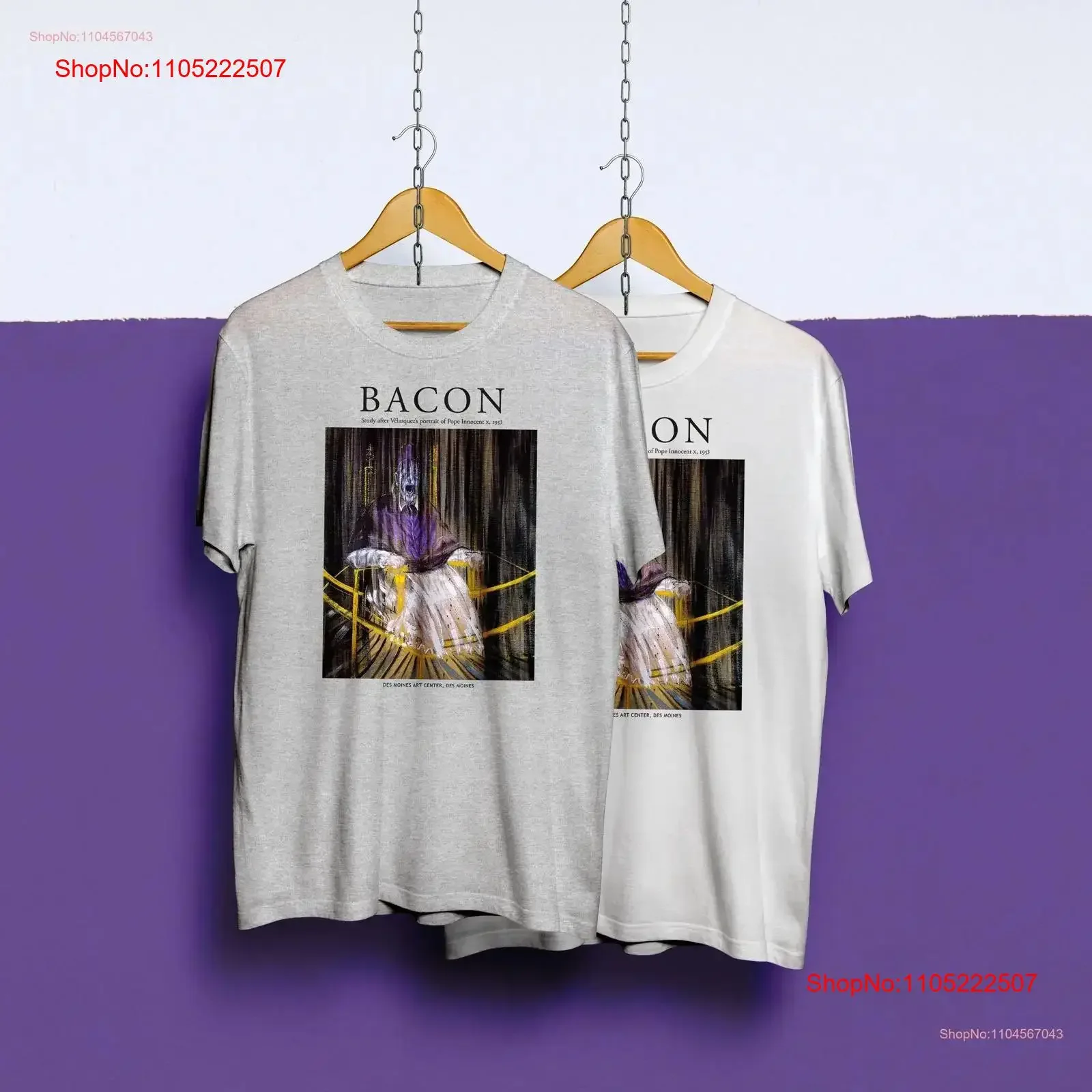 

Francis Bacon T shirt Pope Innocent X Art vintage Washed Slightly Versatile streetwear fashion Top For Everyday Wear Soft