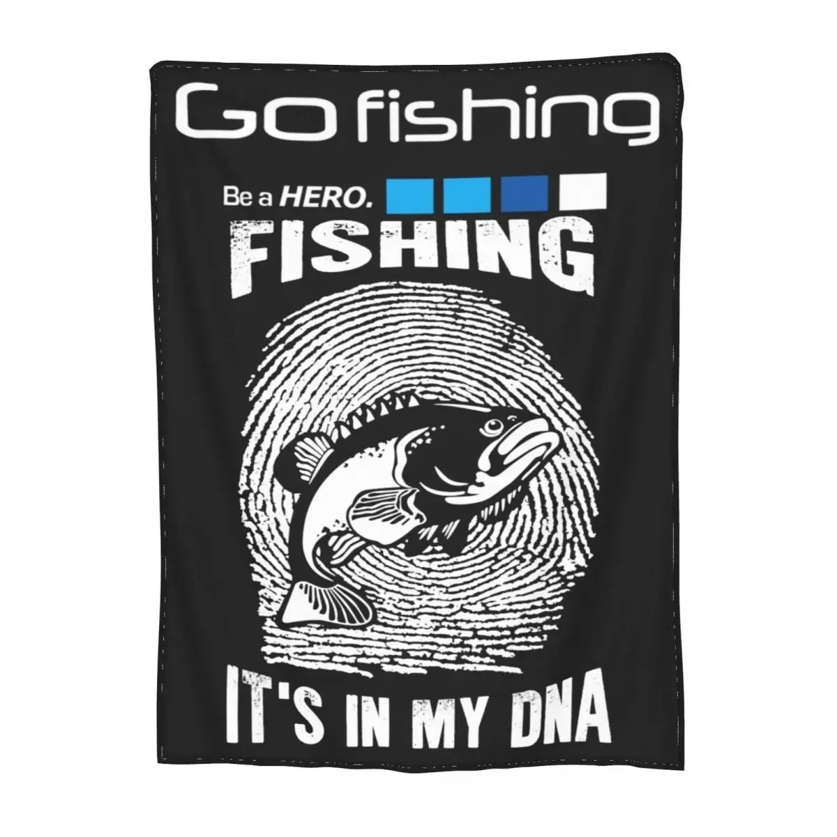 

Cozy Fish Fishing Is In My DNA Blanket Merch Bedding Fishing Enthusiasts Throw Blanket Ultra-Soft Coral Fleece Plush for Office