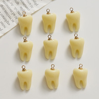 10pcs Charms 3D Tooth Teeth Molar 18*10mm Simulation Tooth Resin Pendants Making Findings DIY Handmade Jewelry Accessories