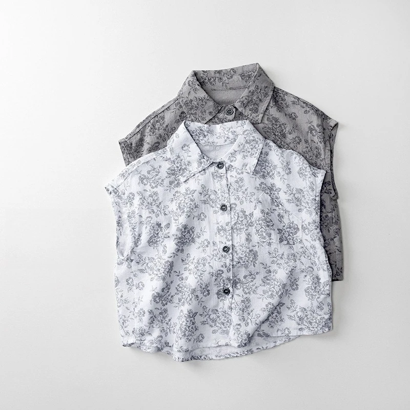 Children's Clothing Thin Printed Sleeveless Shirt 2025 Summer New Arrivals Boys Personality Trendy Children's Tops Kids