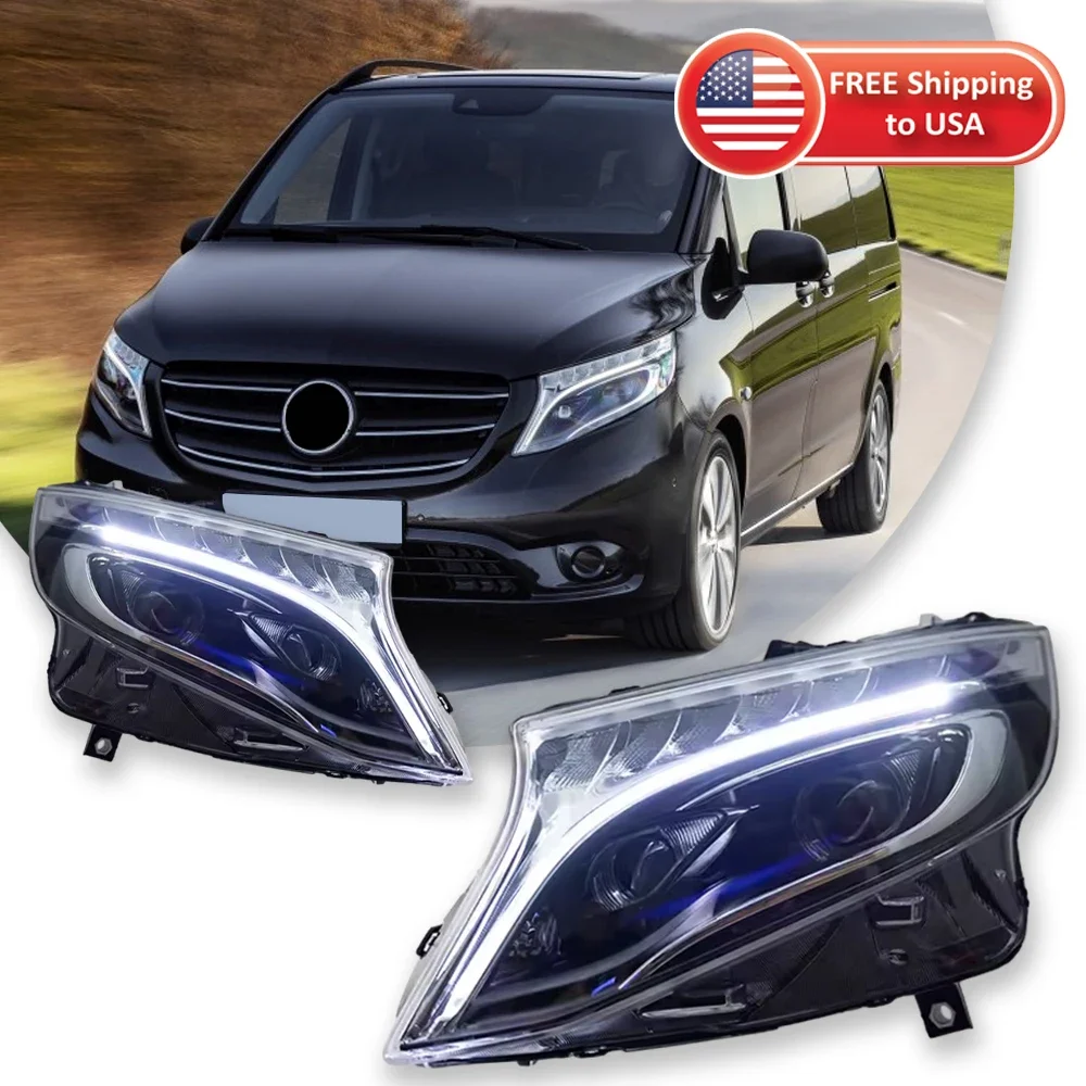 

Car Lights LED Headlights Assembly For Mercedes Benz Vito 2016-2020 W447 Upgrade High Configuration Head Lamps