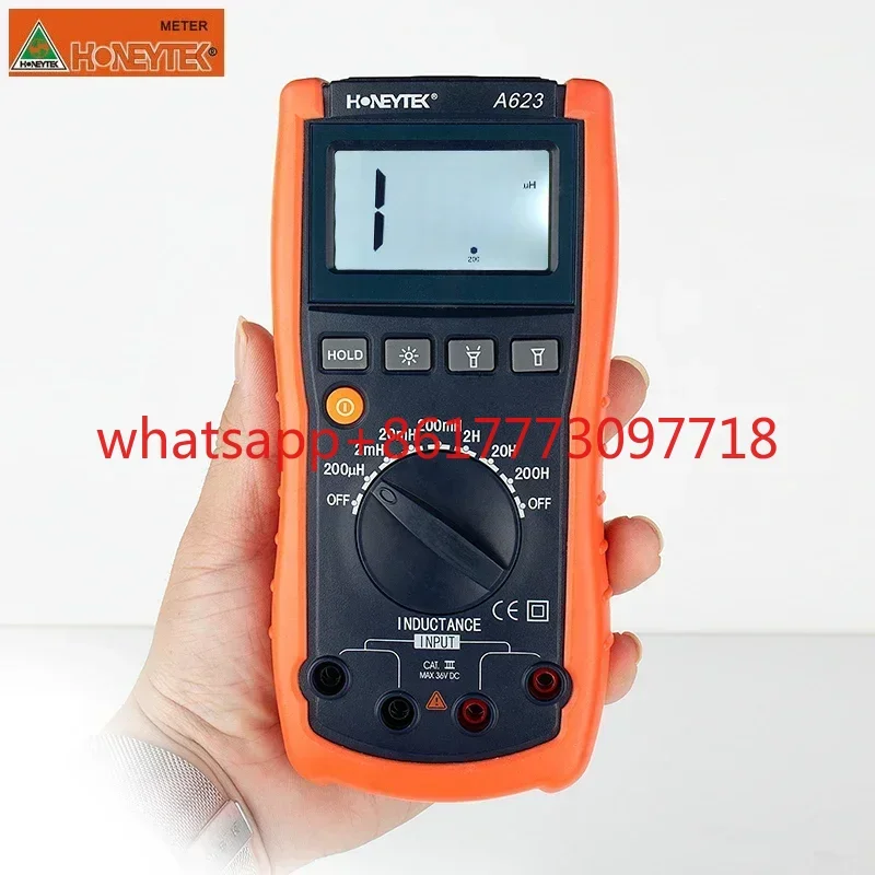 

A623 Ручной цифровой мультиметр Электронный тестер Измеритель индуктивности сопротивления Большой экран