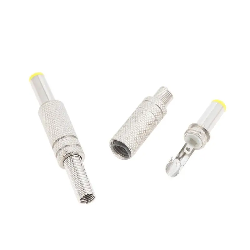 10Pcs 55x21mm 55x25mm Durable Metal DC Power Plugs Jack Connector For DIY Electronics Repair Projects Power Wiring Projects
