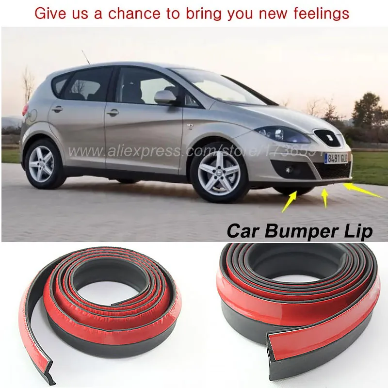 

Car Bumper Lip For SEAT Altea Leon Exeo ST Toledo 5P NH Ibiza 6L 6J SC Car Front Rear Skirt Spoile Bumper Deflector Rubber Strip