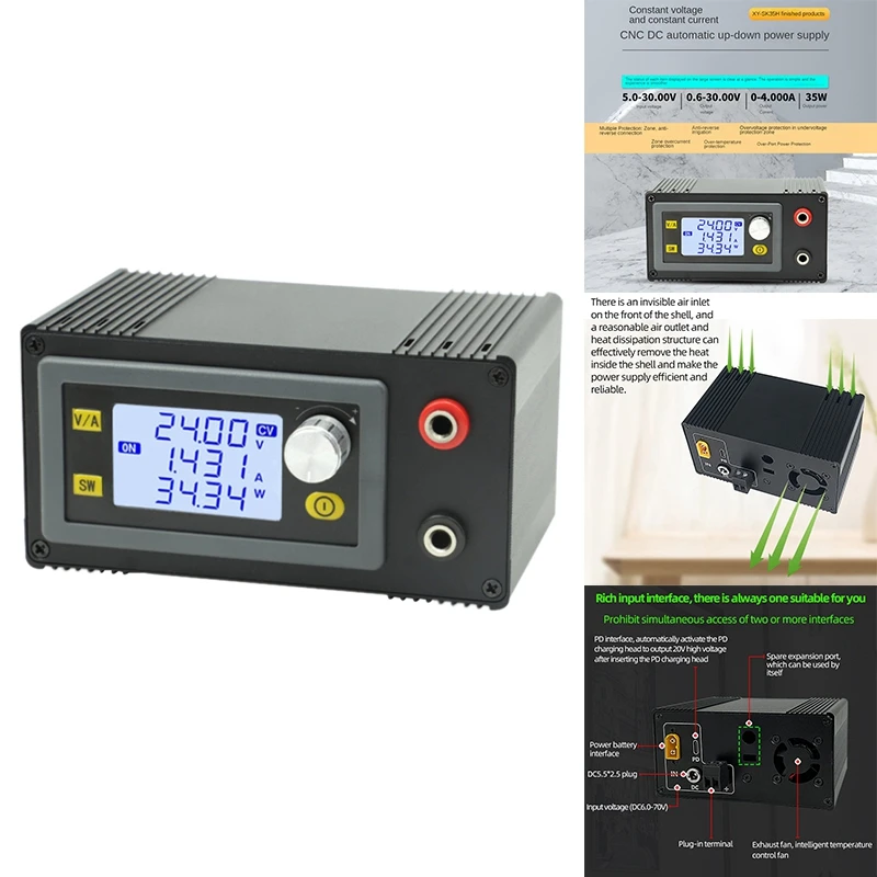 1 Piece DC CNC Buck Boost Converter Input Constant Voltage Solar Charging Module 80W 6-36V