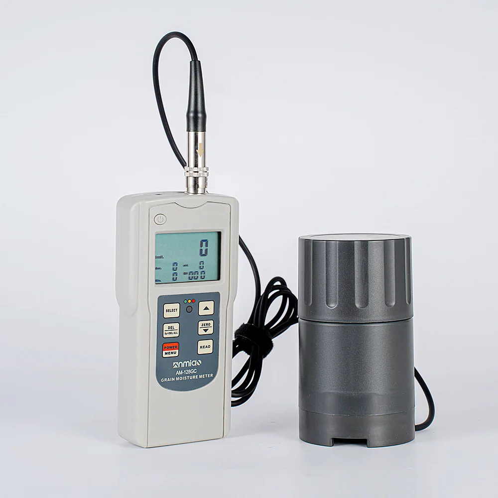 

AM-128GC Grain Moisture Meter Grain Moisture Tester Cup Type 37 kinds of wheat rice corn soybean canola flaxseed range 7~30%