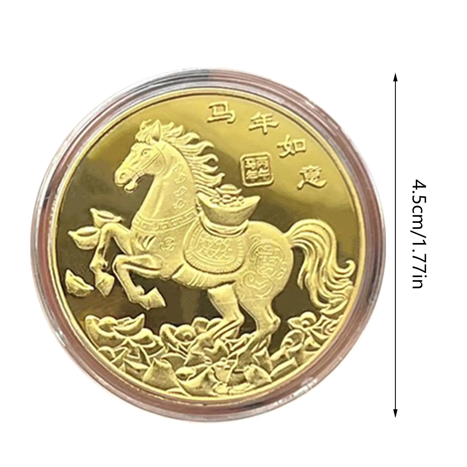 السنة الصينية الجديدة الحصان عملة الحظ الصينية عملة 2026 السنة الجديدة للحصان تذكارية تذكارية تذكارية تذكارية للبالغين