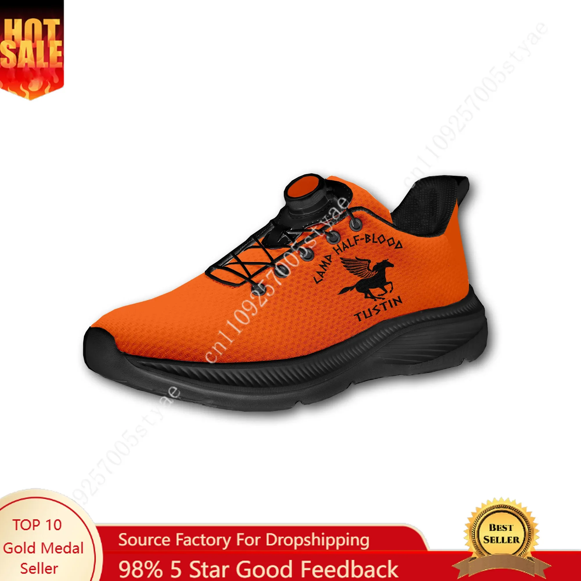Camp Half-Blood Chronicles Custom Walking Shoes Men Woman Rotating Button Without Laces Design Logo Lightweight Sneakers Unisex