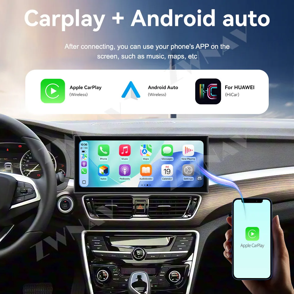 15.8 inch Carplay Car Radio Touch Screen For Geely Borui 2017-2018 Android 15 GPS Navigation Multimedia Player Head Unit Auto