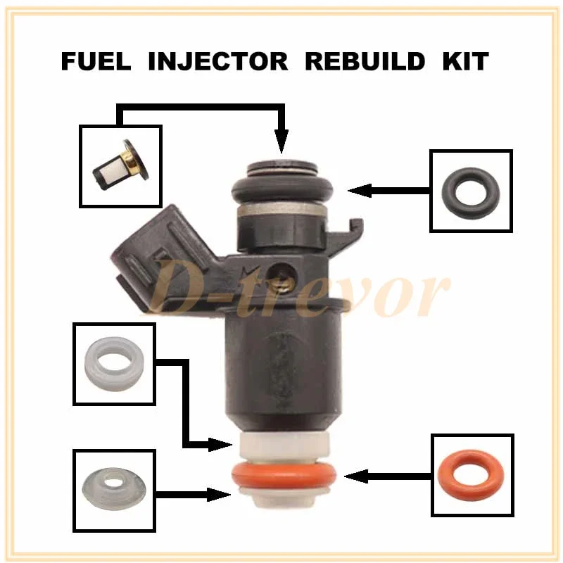 Fuel injector nozzle repair kit for Honda 2001-2014 GL1800 2002-2013 FSC600 16450-MCA-013