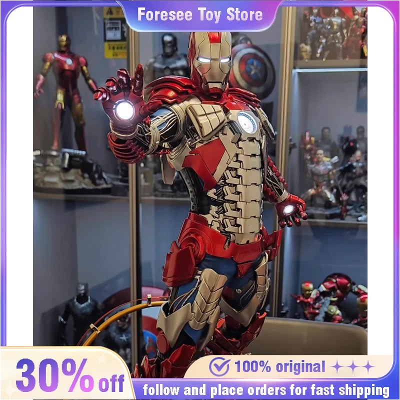 

66cm The Avengers Iron Man resin Popular anime character Models Desktop Decor Collection Statue Ornament Gifts Toys for Kids