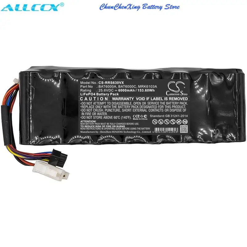 Cameron Sino 6000mAh Battery for Cub Cadet Lawn Keeper 3000,XR3 3000,XR3 4000,XR3 5000,For Cub Cudet L.K18,L.K3000, LK18, LK3000