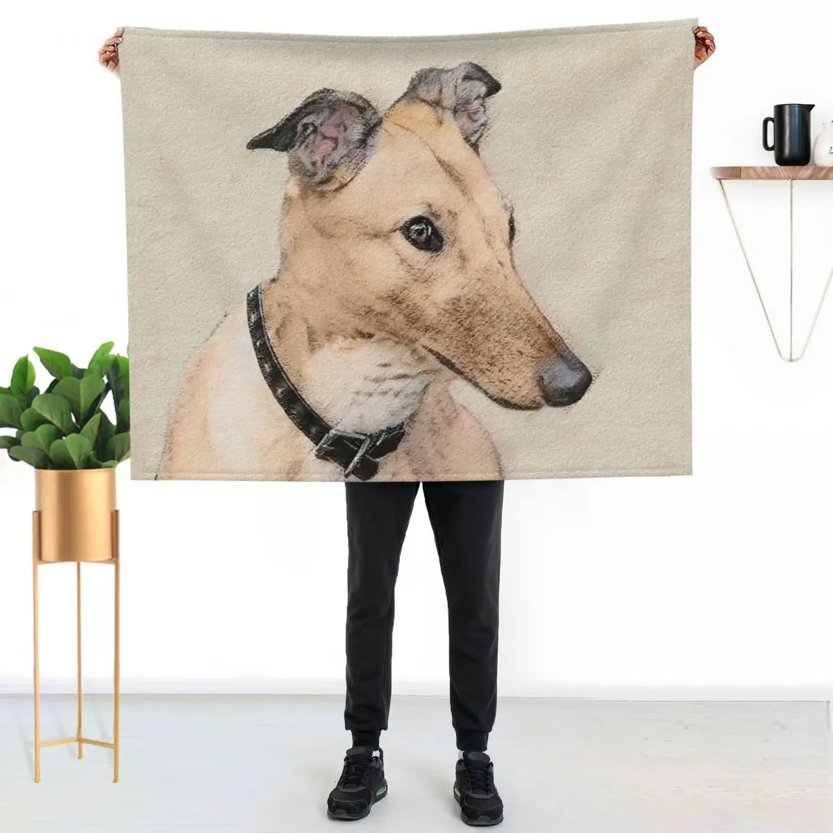 Greyhound Throw Blanket Luxury Designer Plaid Fashion Sofas Flannel Fabric Bed covers Sofa Blankets