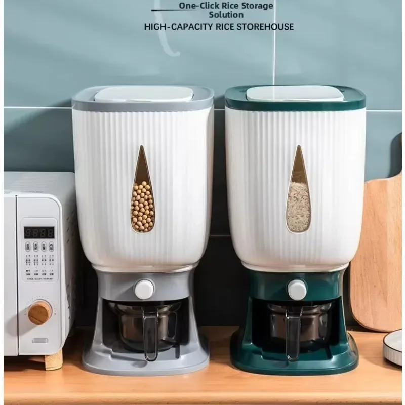 

Rice Dispenser Large Grain Storage Container with Lid Moisture Proof Cereal Organizer Food Storage Bin for Kitchen Use