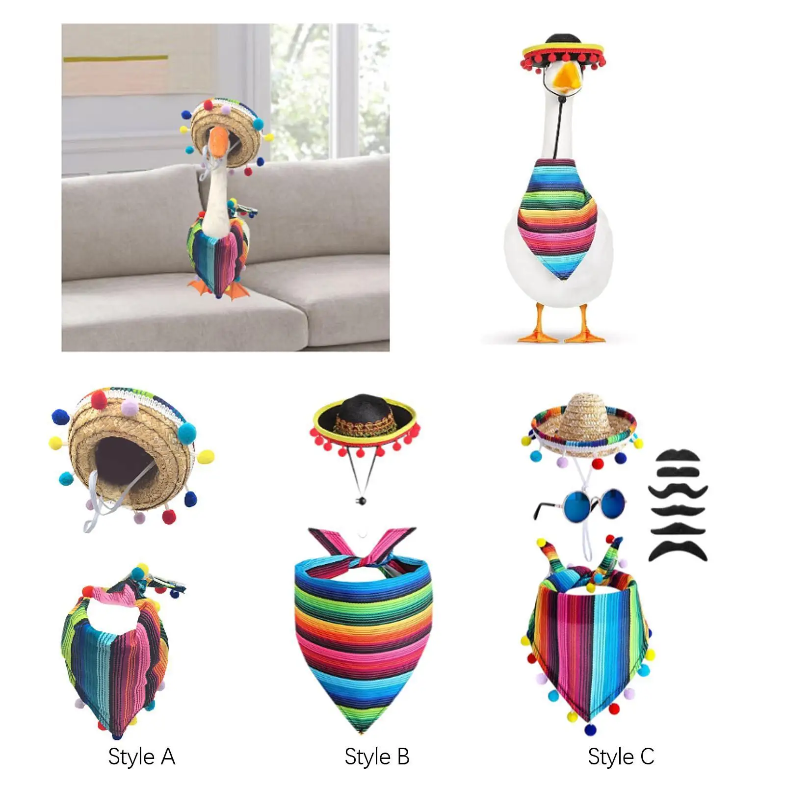 

Porch Goose Outfits Garden Ornament Artwork Birthday Party Favors Cute Lawn