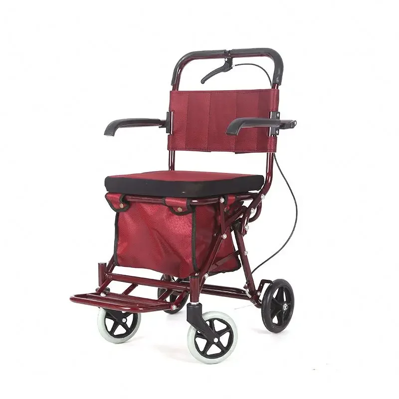 

Supermarket trolley With seat front wheel walker shopping stroller for the elderly