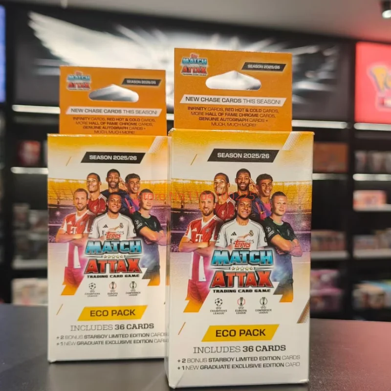 2026 الموسم الجديد مباراة Attax Eco Pack بطاقة تجارية شحن سريع مجموعة بطاقات ألعاب الأولاد هدايا عيد الميلاد #6