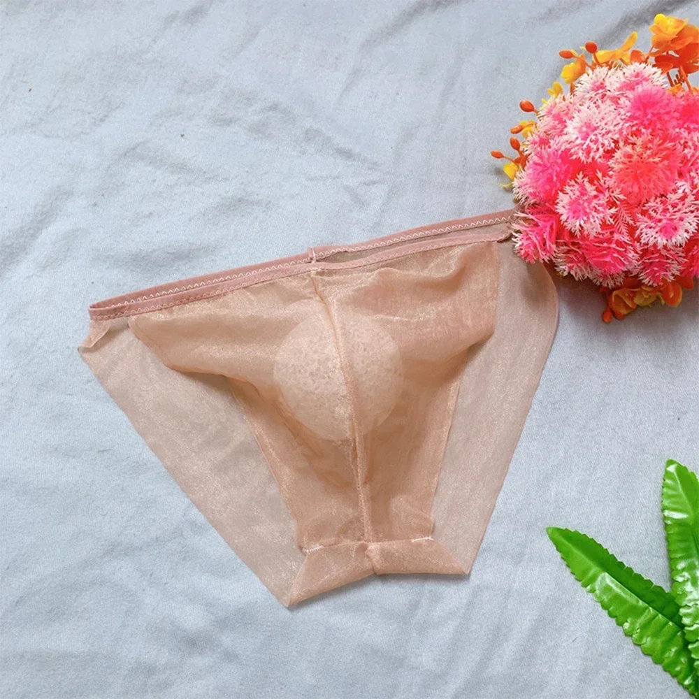 الرجال مثير انظر من خلال الملابس الداخلية سلس سراويل ملخصات بقماش شفاف الحقيبة الملابس الداخلية تعزيز القضيب الحقيبة الكبيرة السروال #4