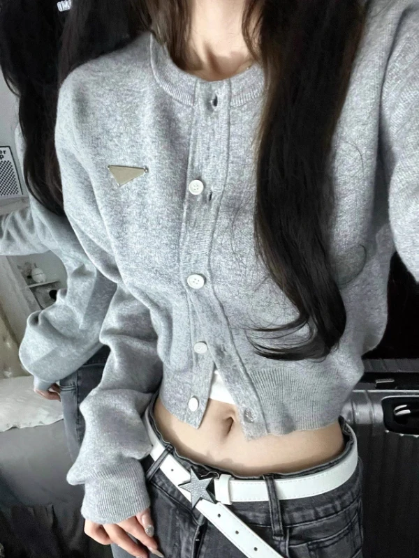 Chique ort gebreid open vest Dames Faion Design Sensation Koreaanse Sle Normale pasvorm Woon-werkverkeer Wind Cold Tone Series