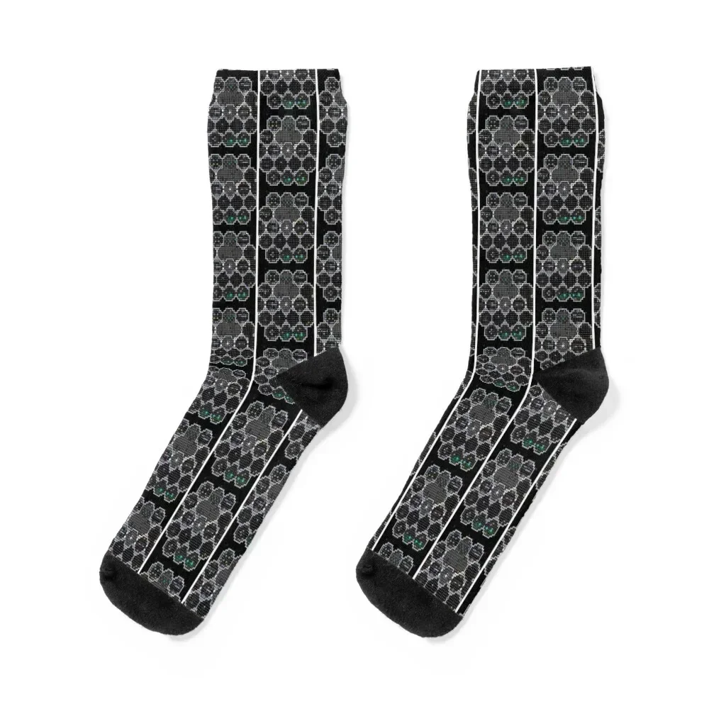 Dwarf Fortress library with FnordSet tiles Socks halloween Climbing gym Designer Man Socks Women's