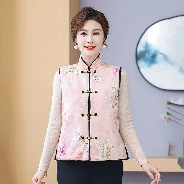 

Женский блейзер в китайском стиле с элементами традиционного китайского дизайна. Ретро-блейзер с круглым вырезом, застежкой на пуговицах и косым воротником, приталенного кроя