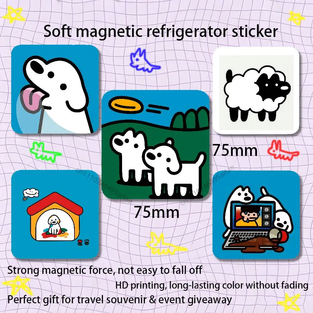 Cute Matsui Art Fridge Magnet Personalized Magnetic Durable Plastic Square Picture Surface Fridge Magnets
