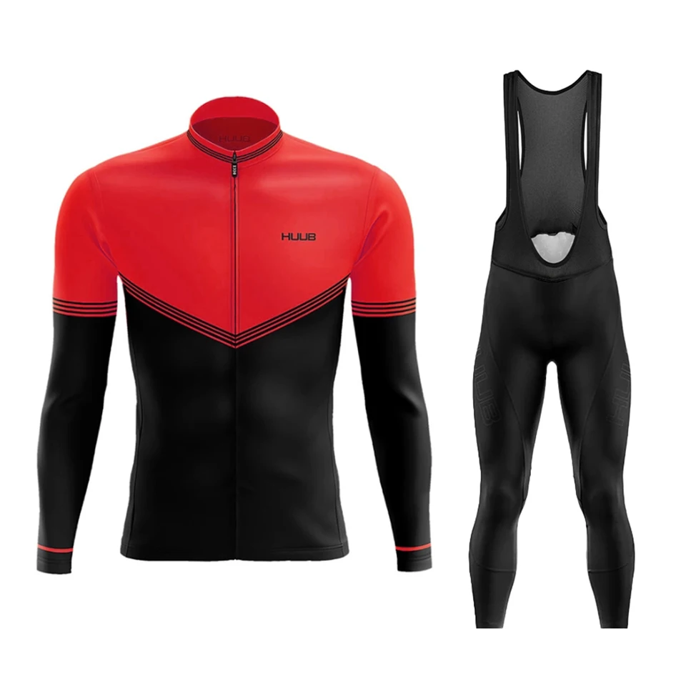 

HUUB Pro team men's bicycle jersey breathable long-sleeved bicycle jersey sun protection professional cycling jersey set