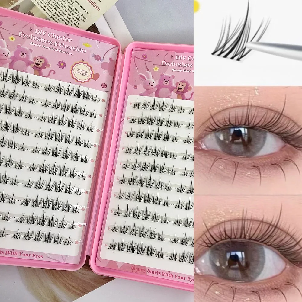 

False Eyelashes Are Can Be Directly Pasted Without Glue - 240 Clusters, Sunflower-Style False Eyelashes, Glue-Free False Eyelas