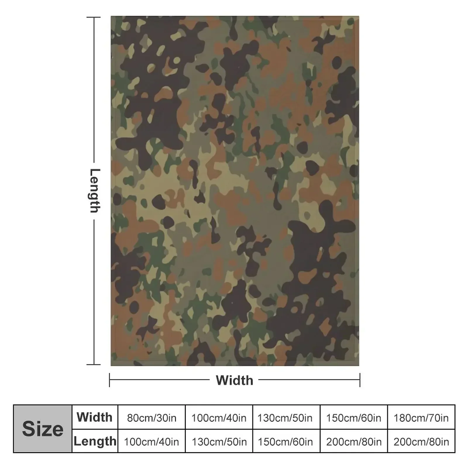 Flecktarn Pattern camouflage Throw Blanket Decorative Sofas For Sofa Thin valentine gift ideas Blankets