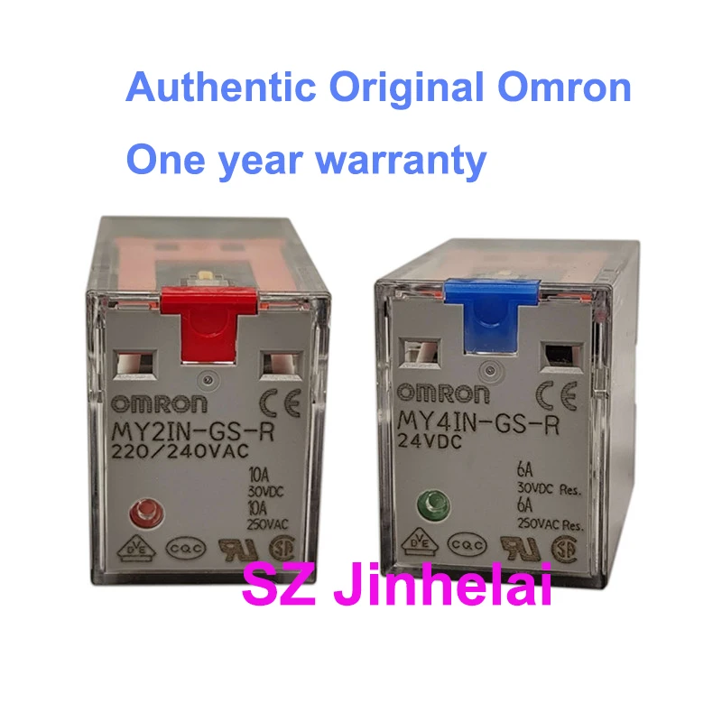 10pcs Authentic Original Omron Intermediate Relay Relays MY2IN-GS MY2IN-D2-GS MY4IN-GS MY4IN-D2-GS -R 220/240VAC 24VDC