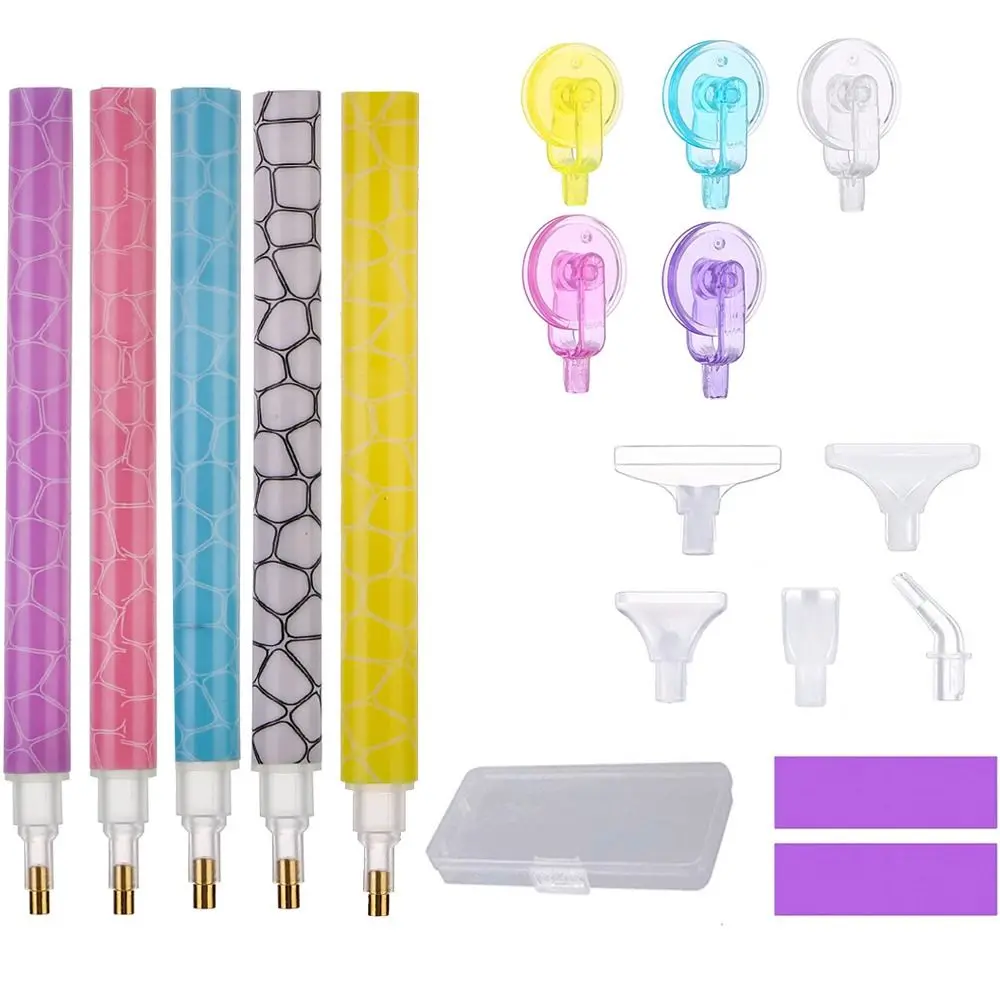 1 Set 5D Diamant Malerei Werkzeug Ersatz Stift Köpfe Punkt Bohrer Stifte mit Kleber Ton Roller DIY Diamant Stickerei Zubehör