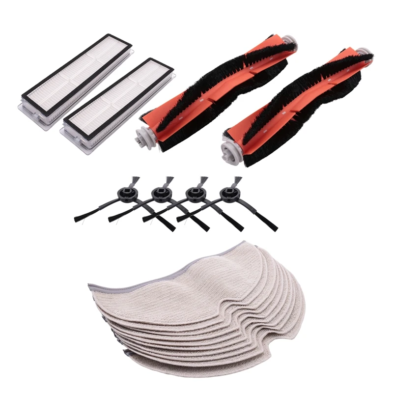 Aspirador Acessórios para Dreame Bot L10 Pro, escova principal, escova lateral, esfregões, panos, filtros, peças sobressalentes, substituíveis, 18pcs