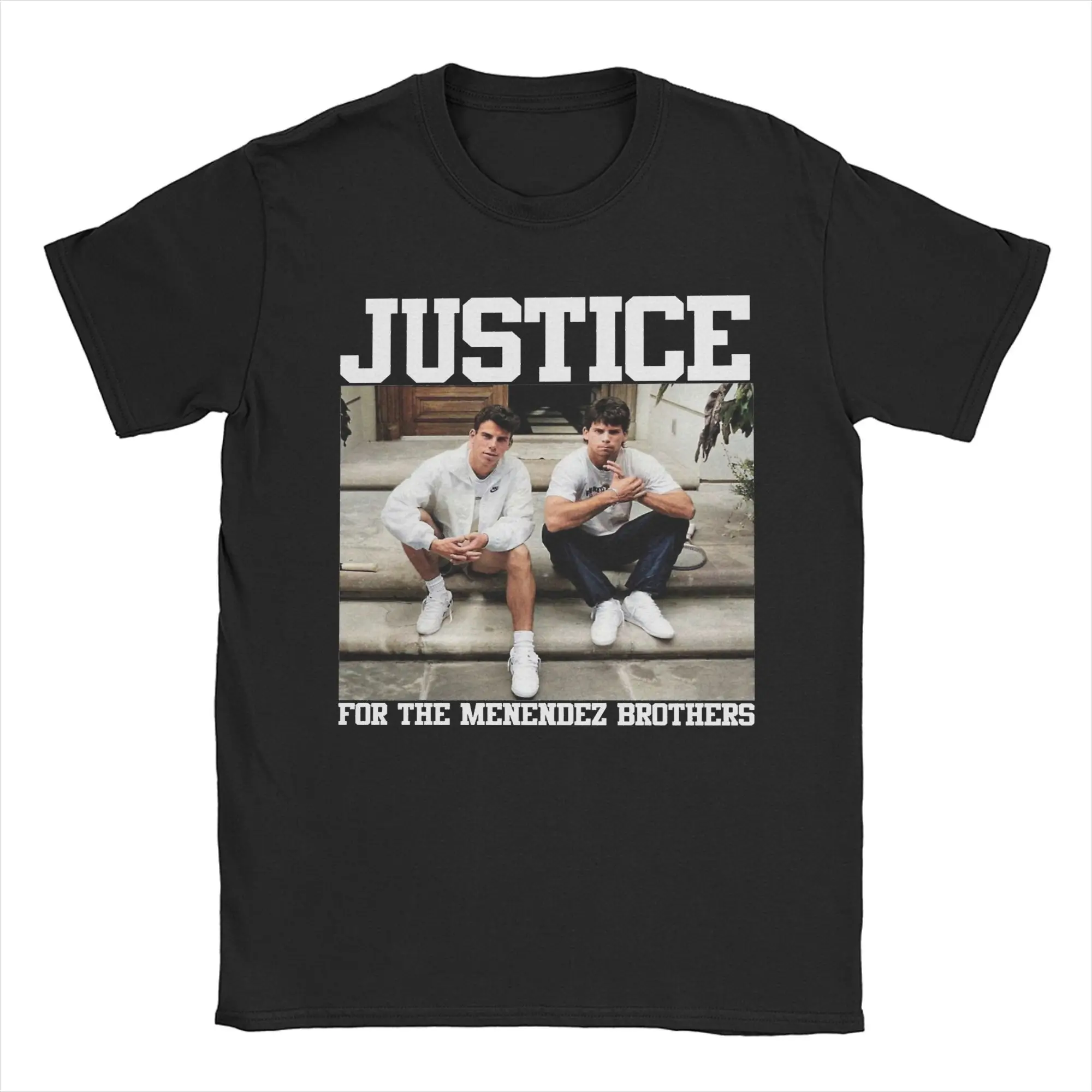 Mens Womens Justice For The Menendez Brothers Shirt 100% Cotton Fashion T-Shirt  Top Clothing