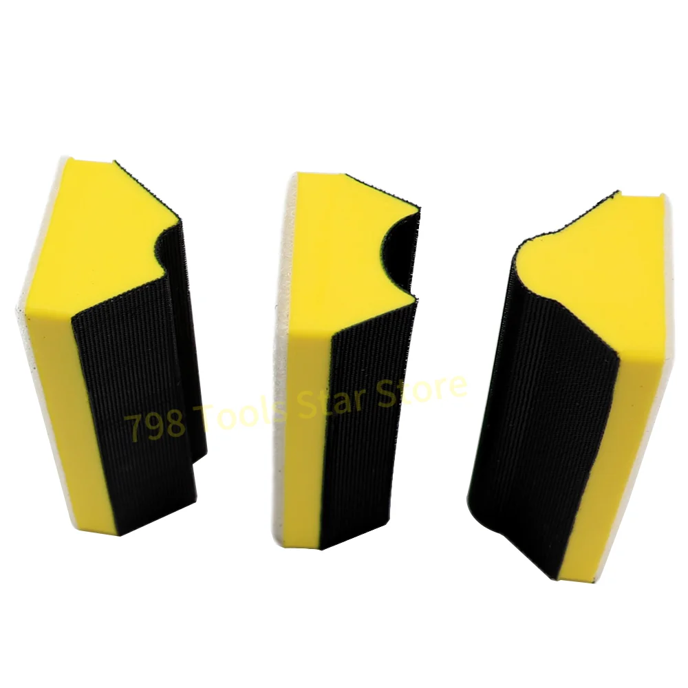 16PCS Hand Sanding Block Set,Hook & Loop Interchangeable Assorted Convex & Concave Shapes for Sanding or Polishing in Auto Body