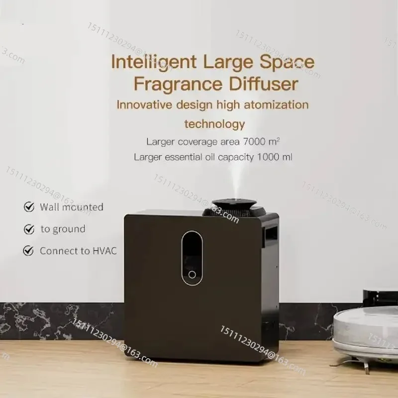1000ml Wall Mounted Perfume Oil Diffuser Smart Hotel HVAC Scent Machine Large Area Air Scent Diffuser