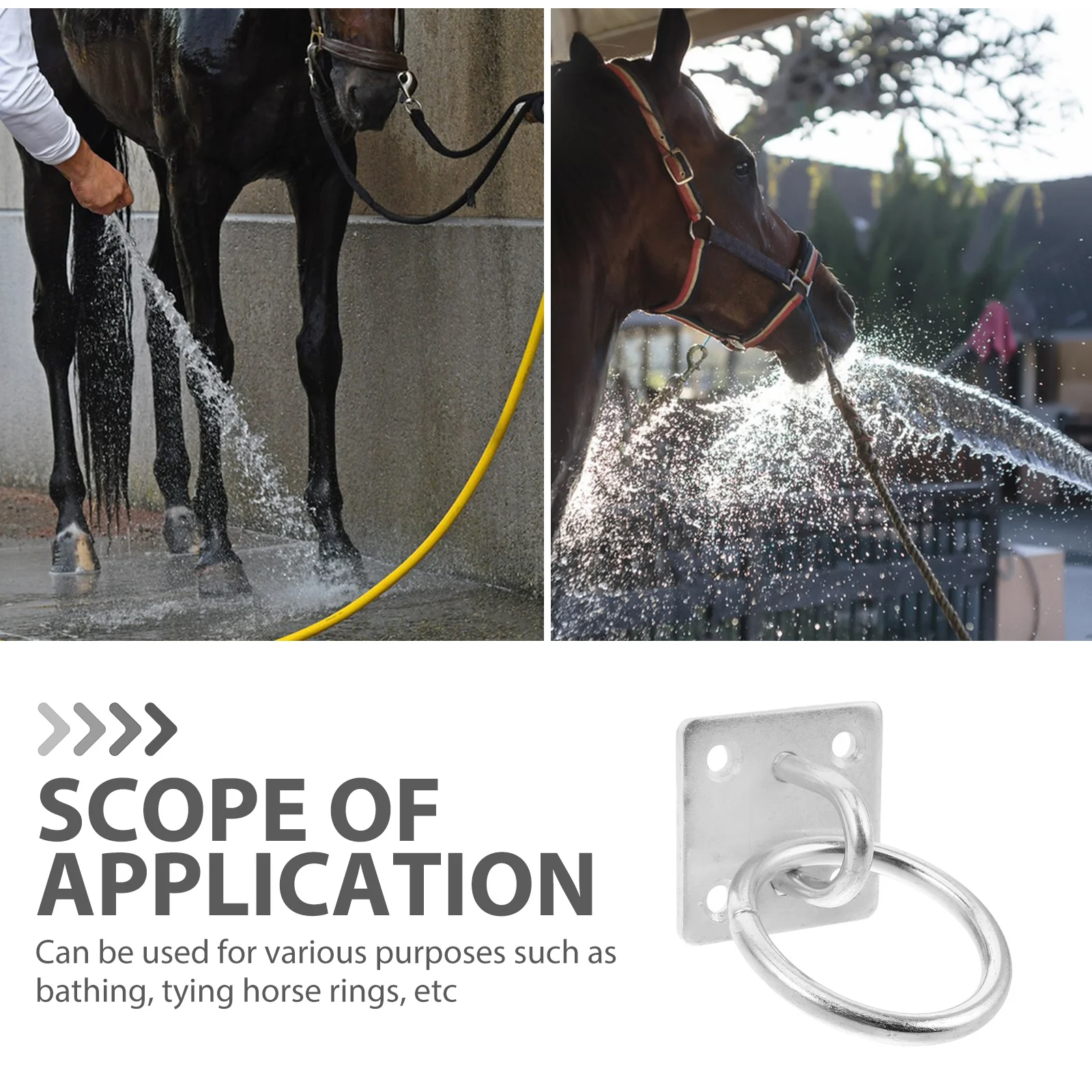 قابل للتعديل سلامة الحصان التعادل الدائري الثقيلة وصلة هوك دلو حامل مشبك ثابت مشبك الملحقات لركوب الفروسية #6