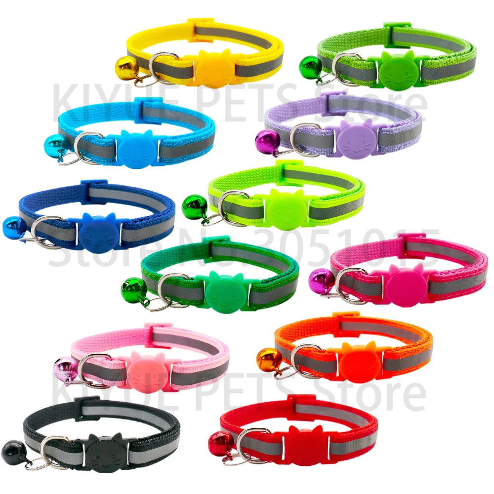 Collar reflectante ajustable con campana para perros y gatos - imagen 3